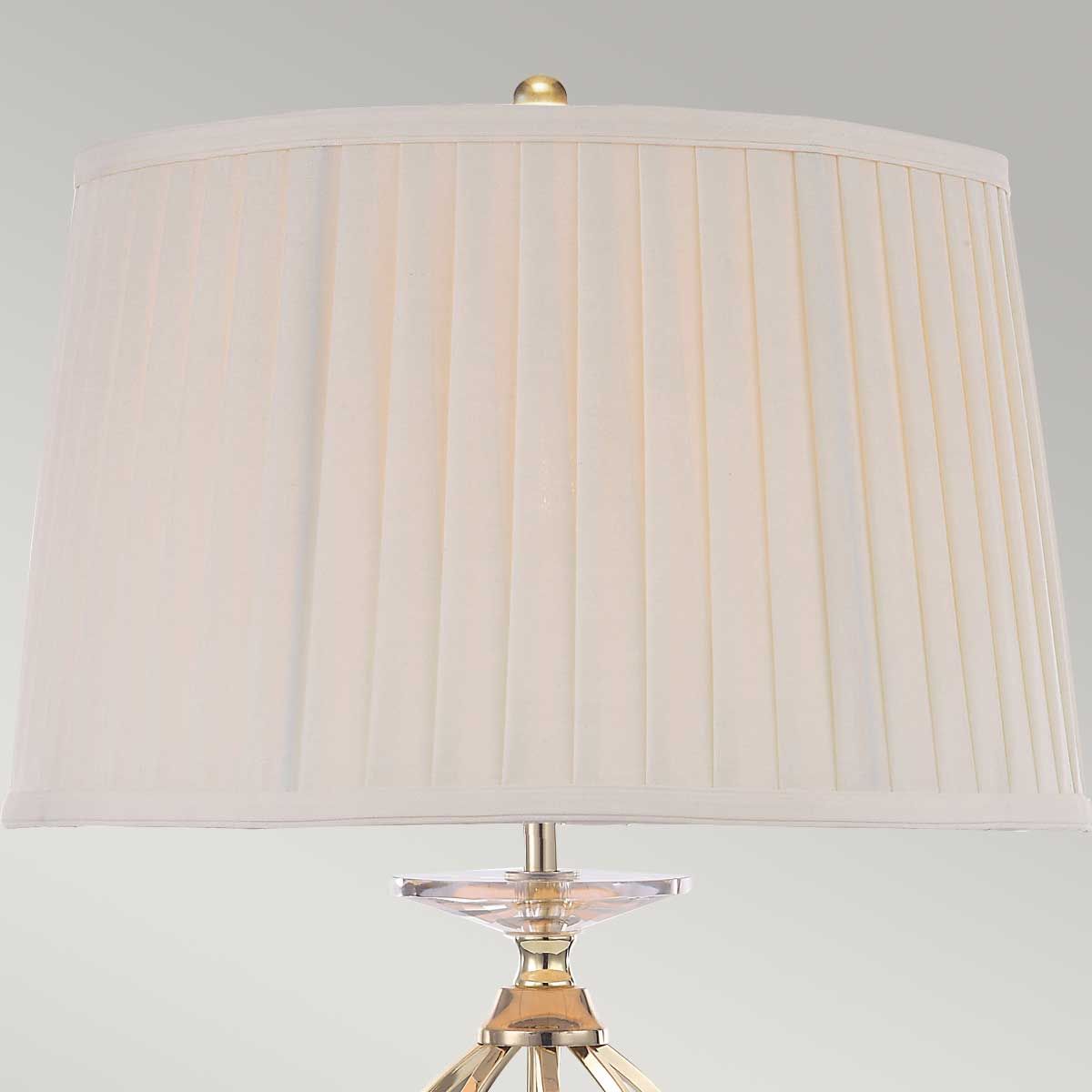 Aegean Light Table Lamp in Polished Brass with Ivory Shade
