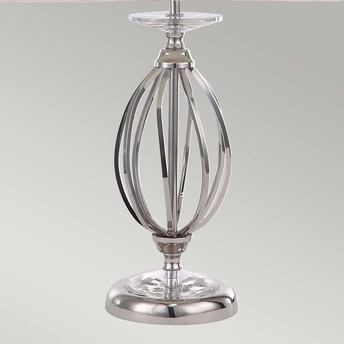Aegean Light Table Lamp in Polished Nickel with Ivory Shade