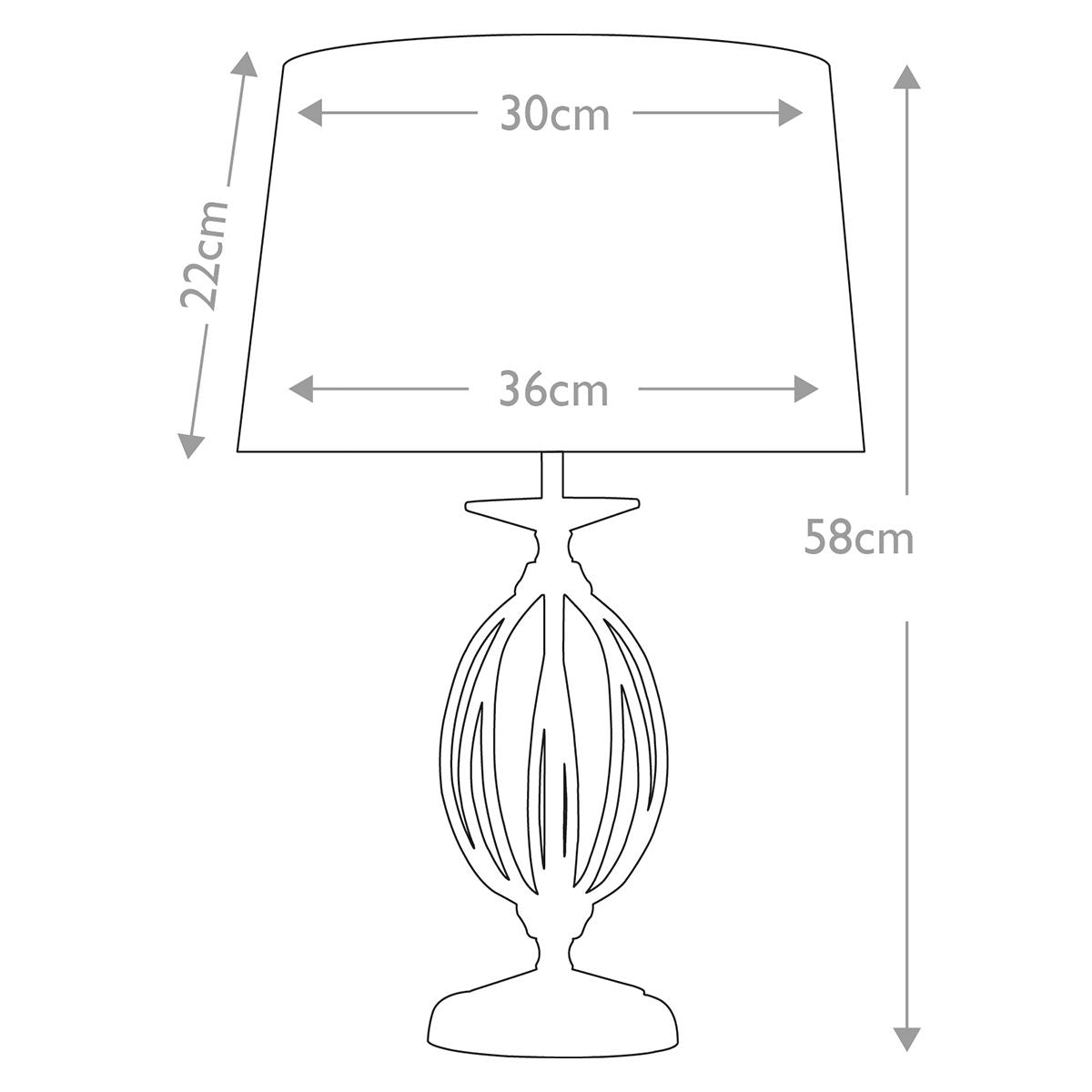 Aegean Light Table Lamp in Polished Nickel with Ivory Shade