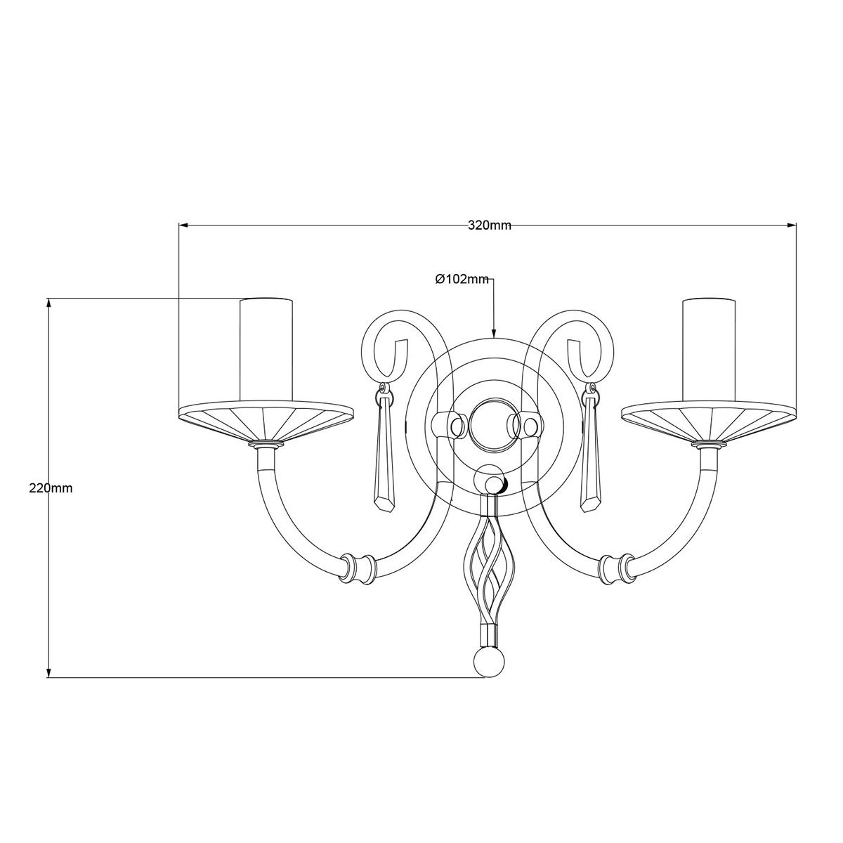 Aegean Light Wall Light in Polished Nickel