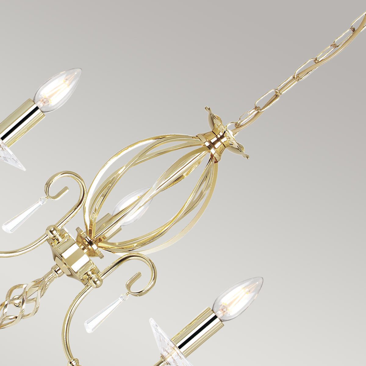 Aegean Light Chandelier in Polished Brass