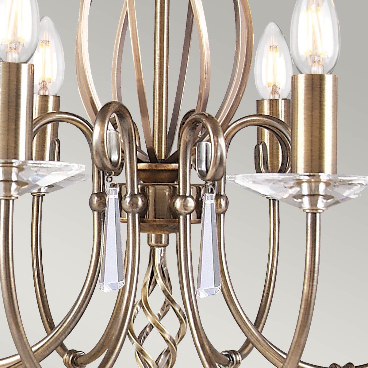 Aegean Light Chandelier in Aged Brass