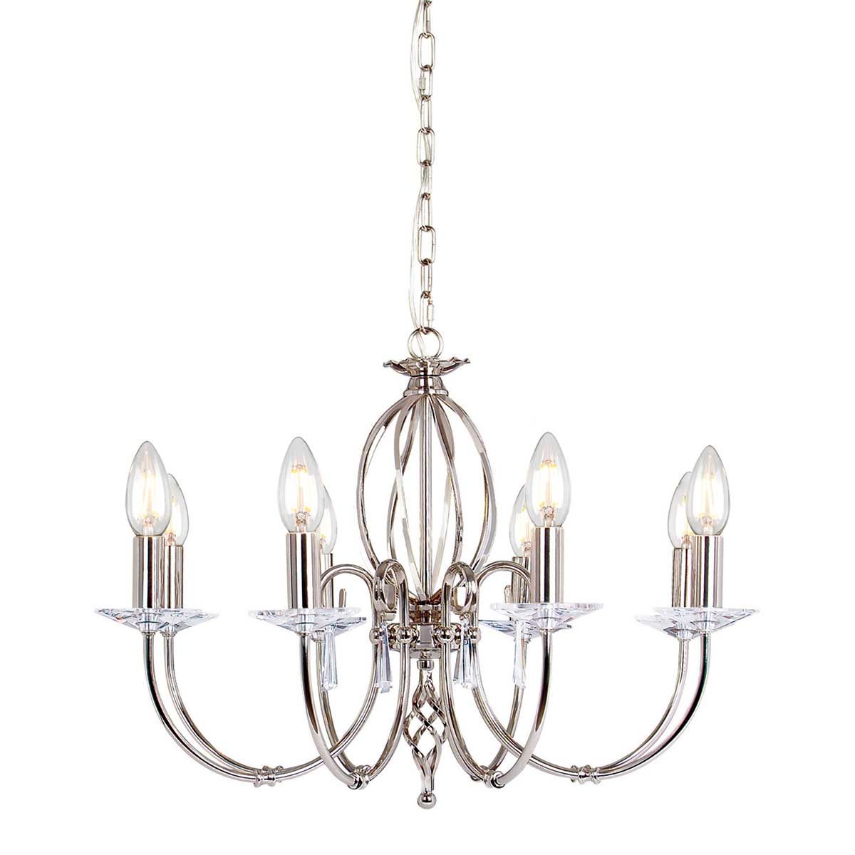 Aegean Light Chandelier in Polished Nickel