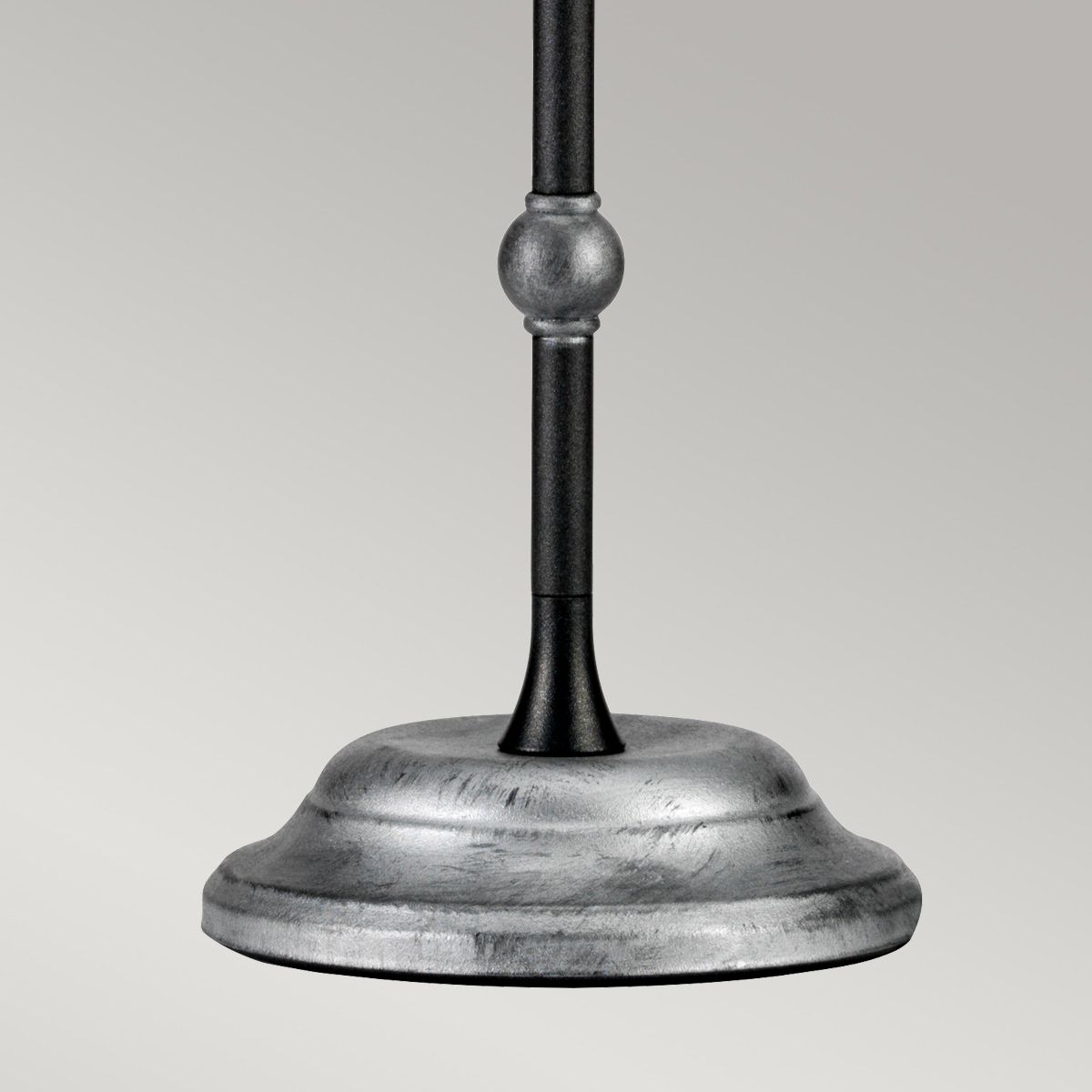 Amarilli Light Table Lamp in Silver Shade in Black with Silver Patina