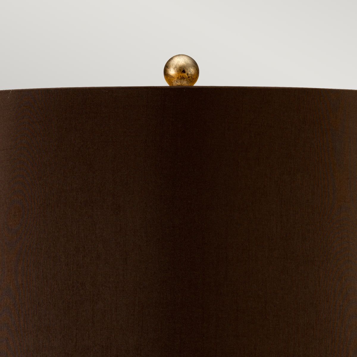 Amarilli Light Table Lamp with Brown Shade in Bronze with Gold Patina