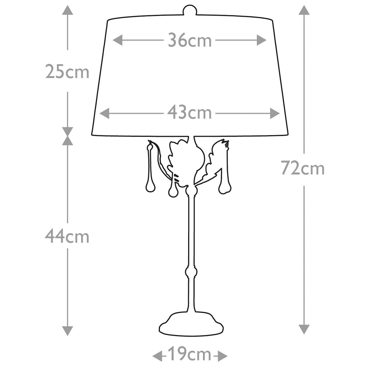 Amarilli Light Table Lamp with Brown Shade in Bronze with Gold Patina