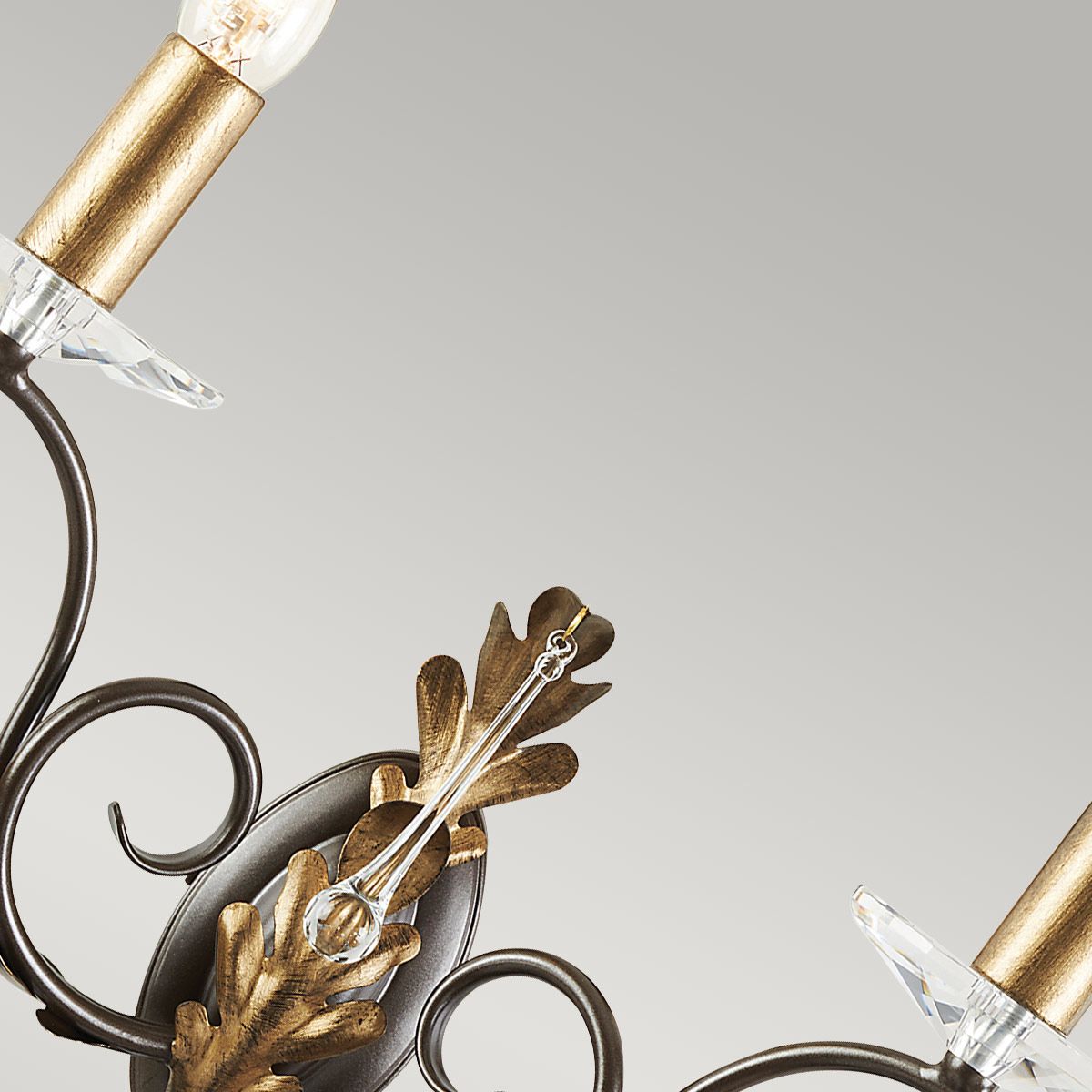 Amarilli Light Wall Light in Bronze with Gold Patina
