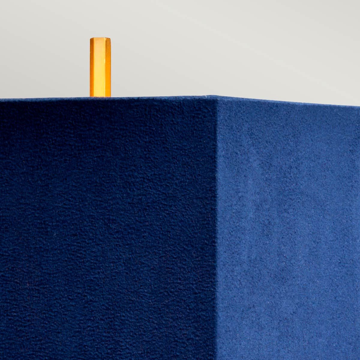 Apollo Light Table Lamp in Blue Shade in Brushed Brass