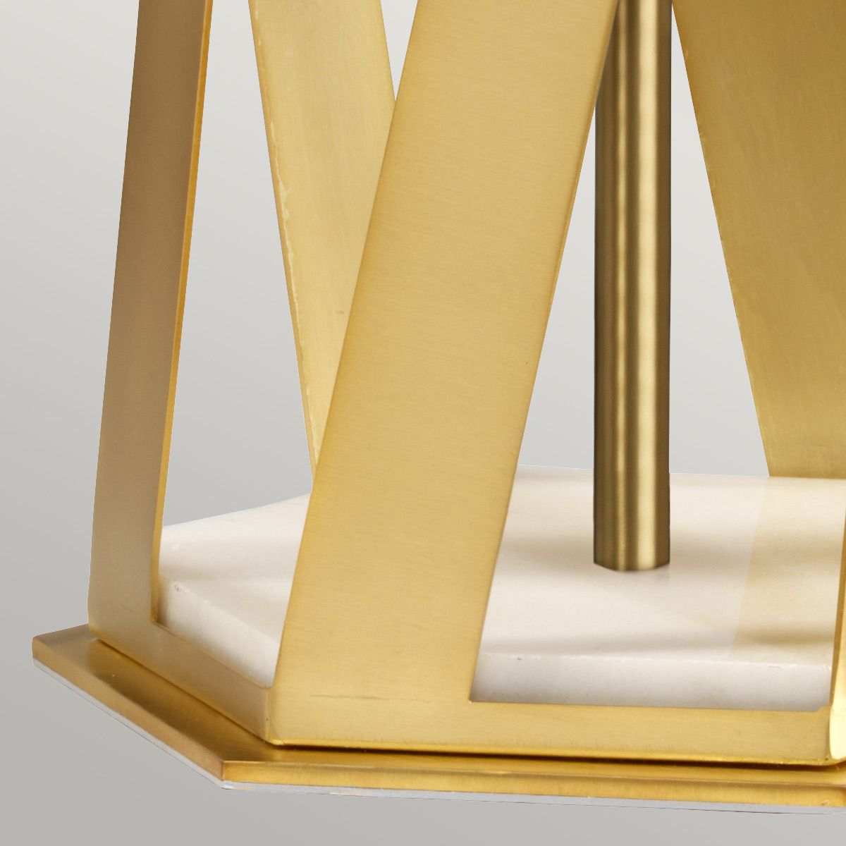 Apollo Light Table Lamp in Blue Shade in Brushed Brass
