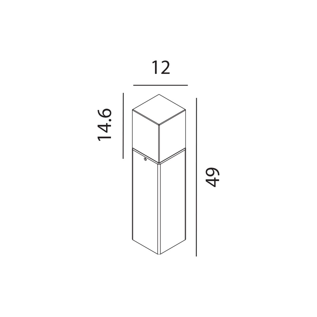 Arendal Medium Bollard in Black