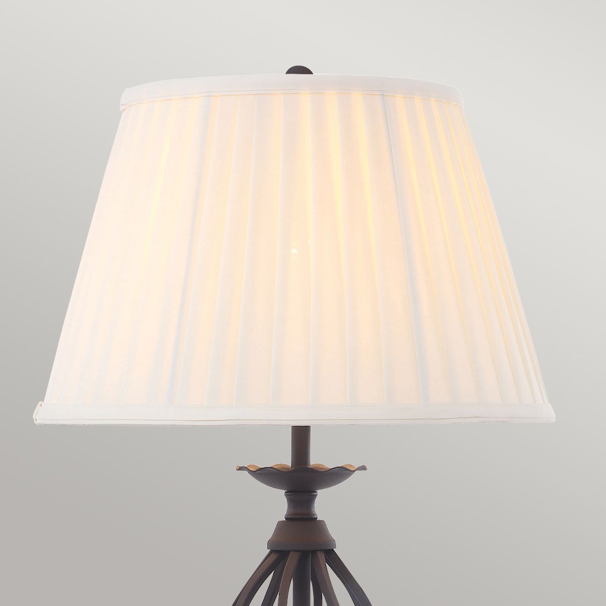 Artisan Light Table Lamp in Ivory Shade in Black