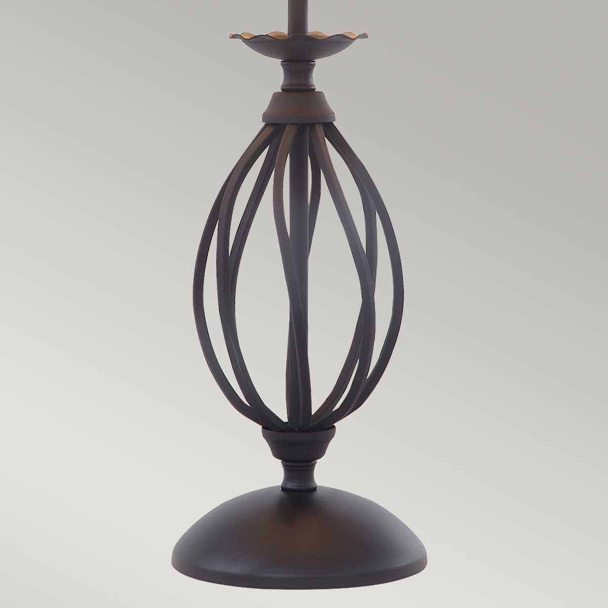 Artisan Light Table Lamp in Ivory Shade in Black