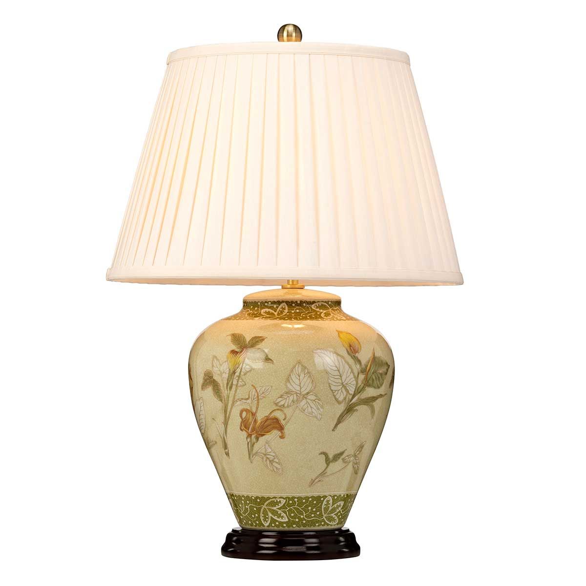 Arum Light Table Lamp with Cream Shade in Aged Brass