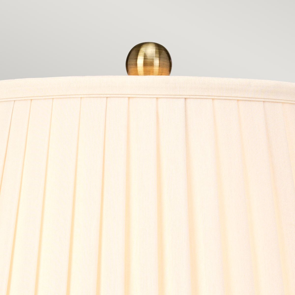 Arum Light Table Lamp with Cream Shade in Aged Brass