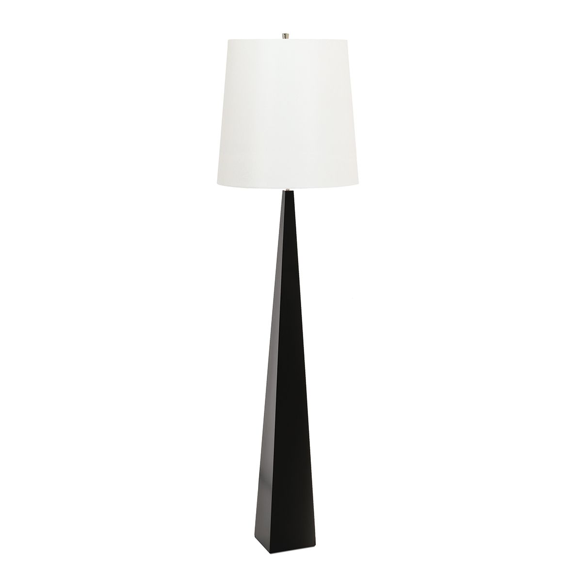 Ascent Light Floor Lamp with White Shade in Black
