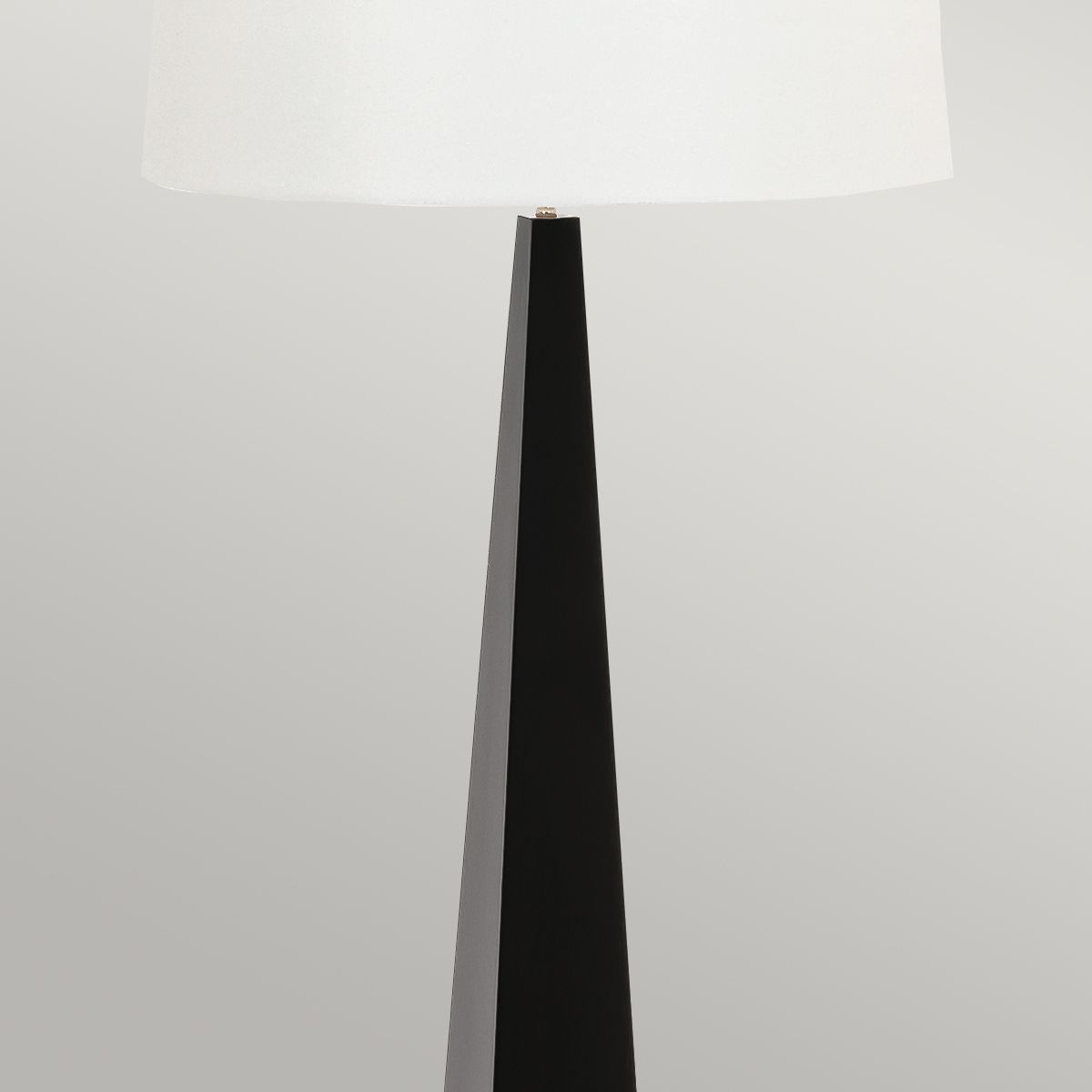 Ascent Light Floor Lamp with White Shade in Black