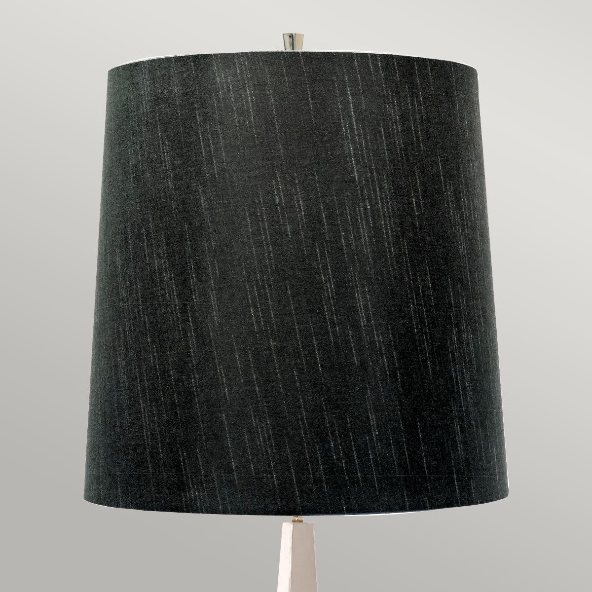 Ascent Light Floor Lamp with Black Shade in Polished Nickel