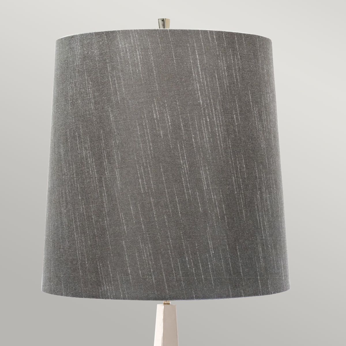 Ascent Light Floor Lamp with Dark Grey Shade in Polished Nickel