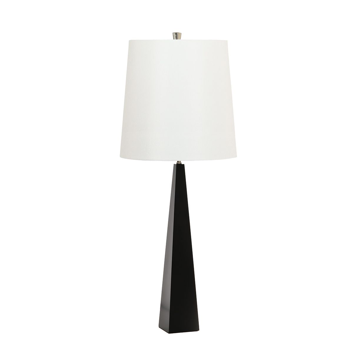 Ascent Light Table Lamp with White Shade in Black