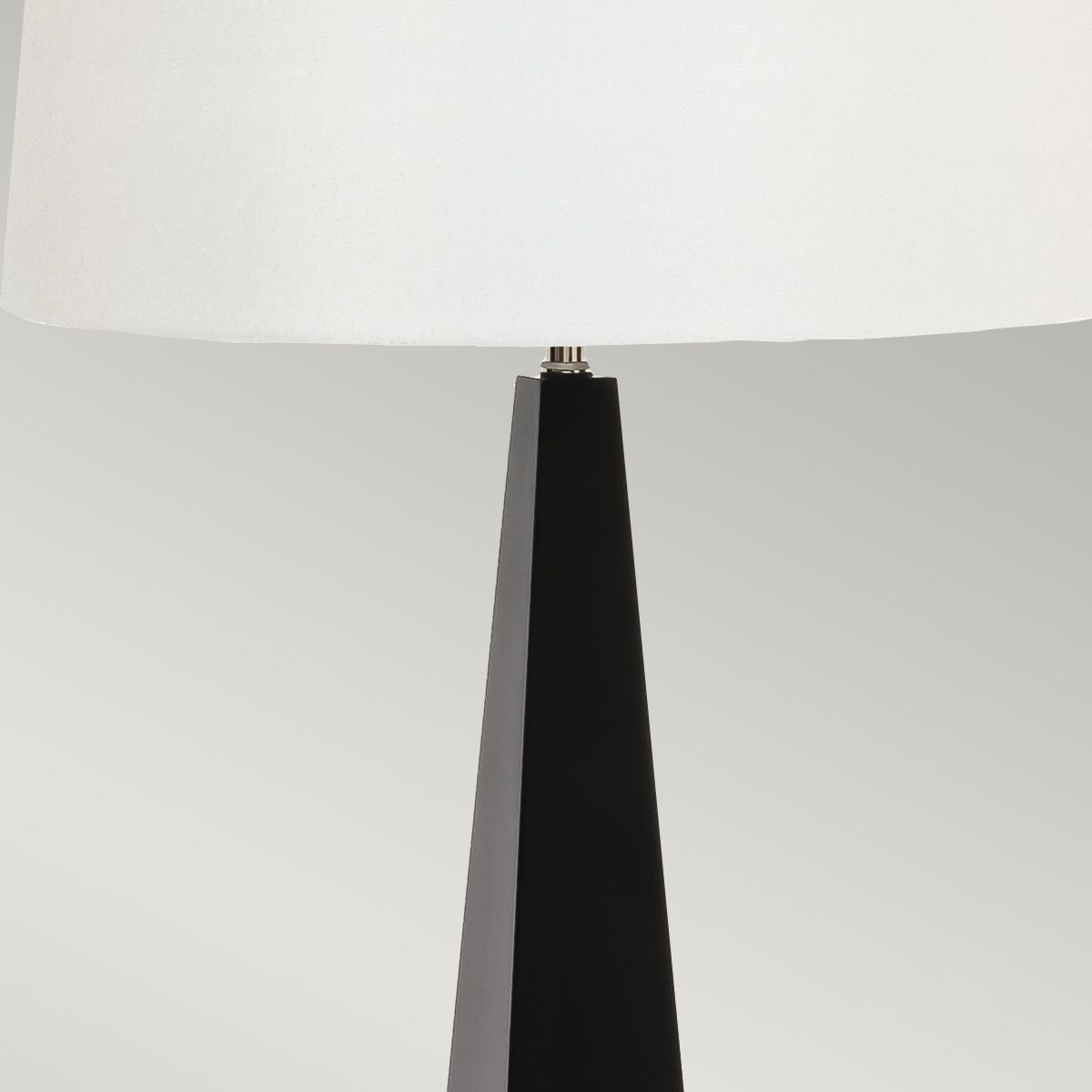 Ascent Light Table Lamp with White Shade in Black