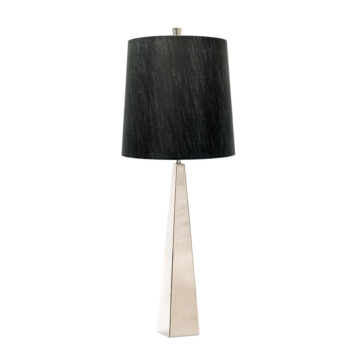Ascent Light Table Lamp with Black Shade in Polished Nickel