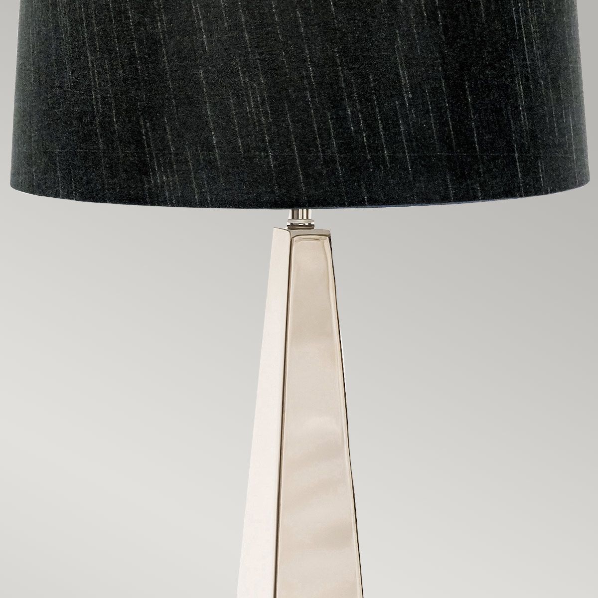 Ascent Light Table Lamp with Black Shade in Polished Nickel
