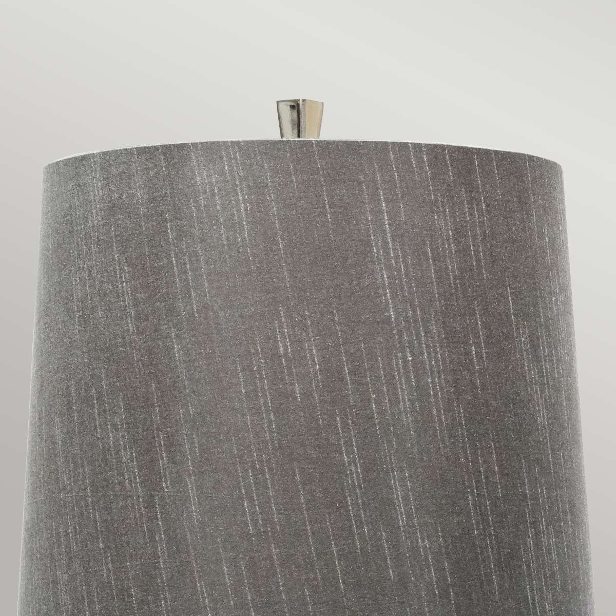 Ascent Light Table Lamp with Dark Grey Shade in Polished Nickel