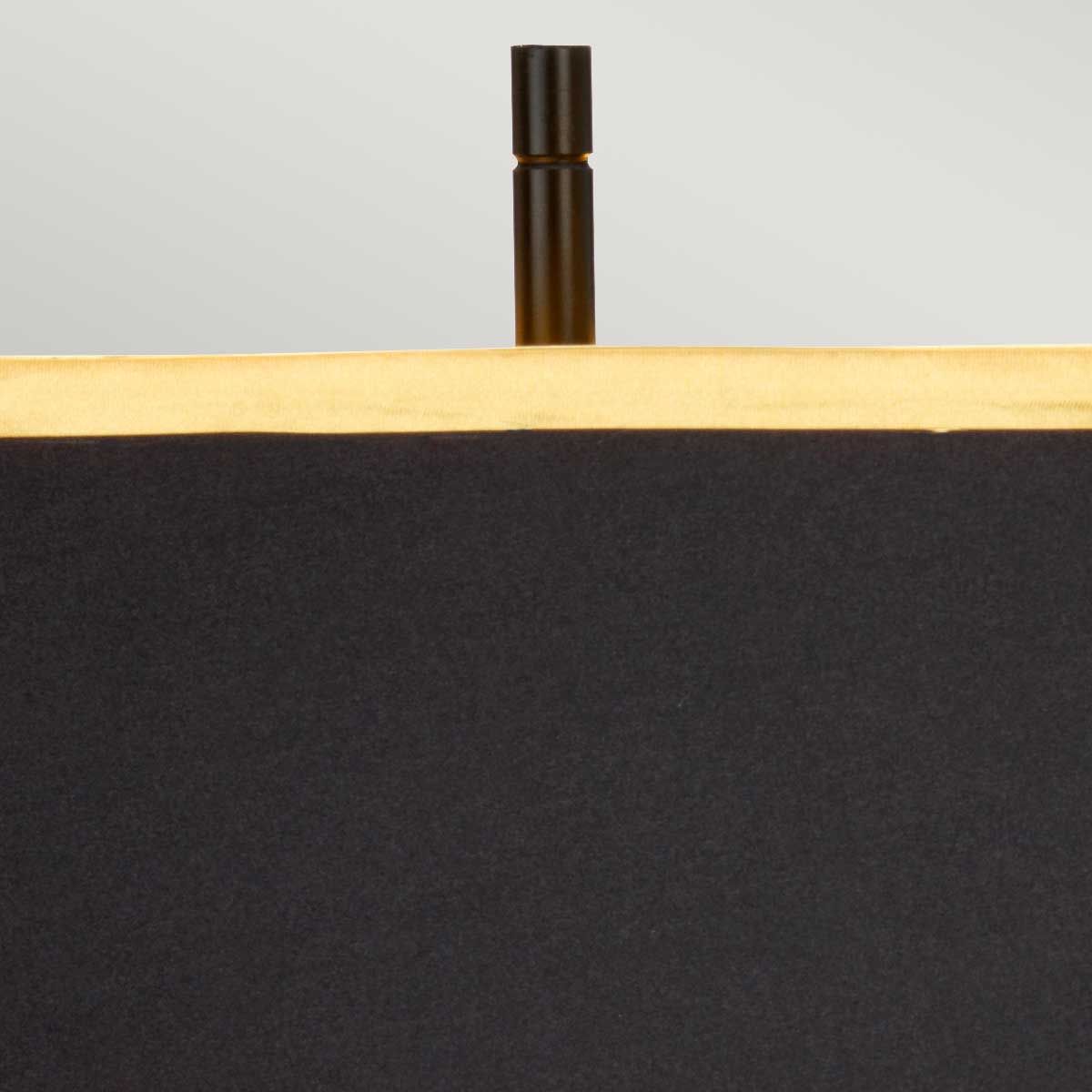 Atlas Light Table Lamp with Black Shade in Brushed Brass