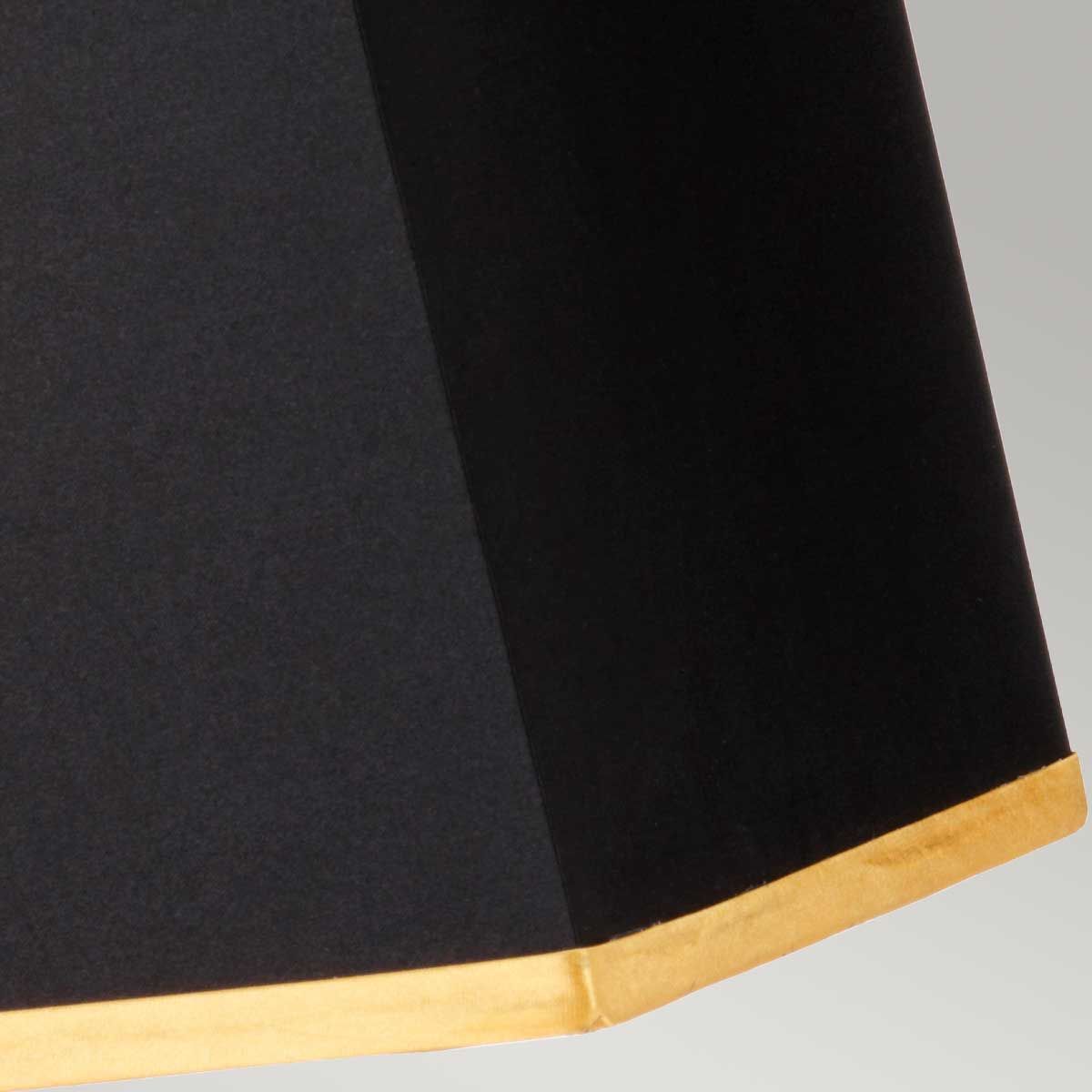 Atlas Light Table Lamp with Black Shade in Brushed Brass