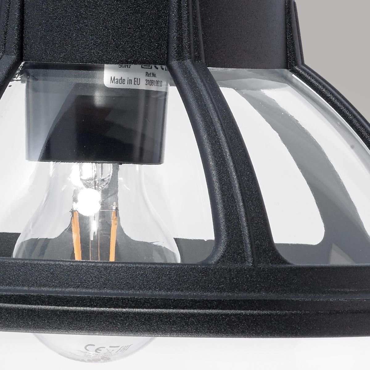 Bologna Light Down Wall Light in Black