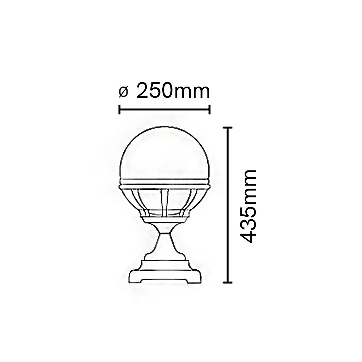 Bologna Light Pedestal in Black