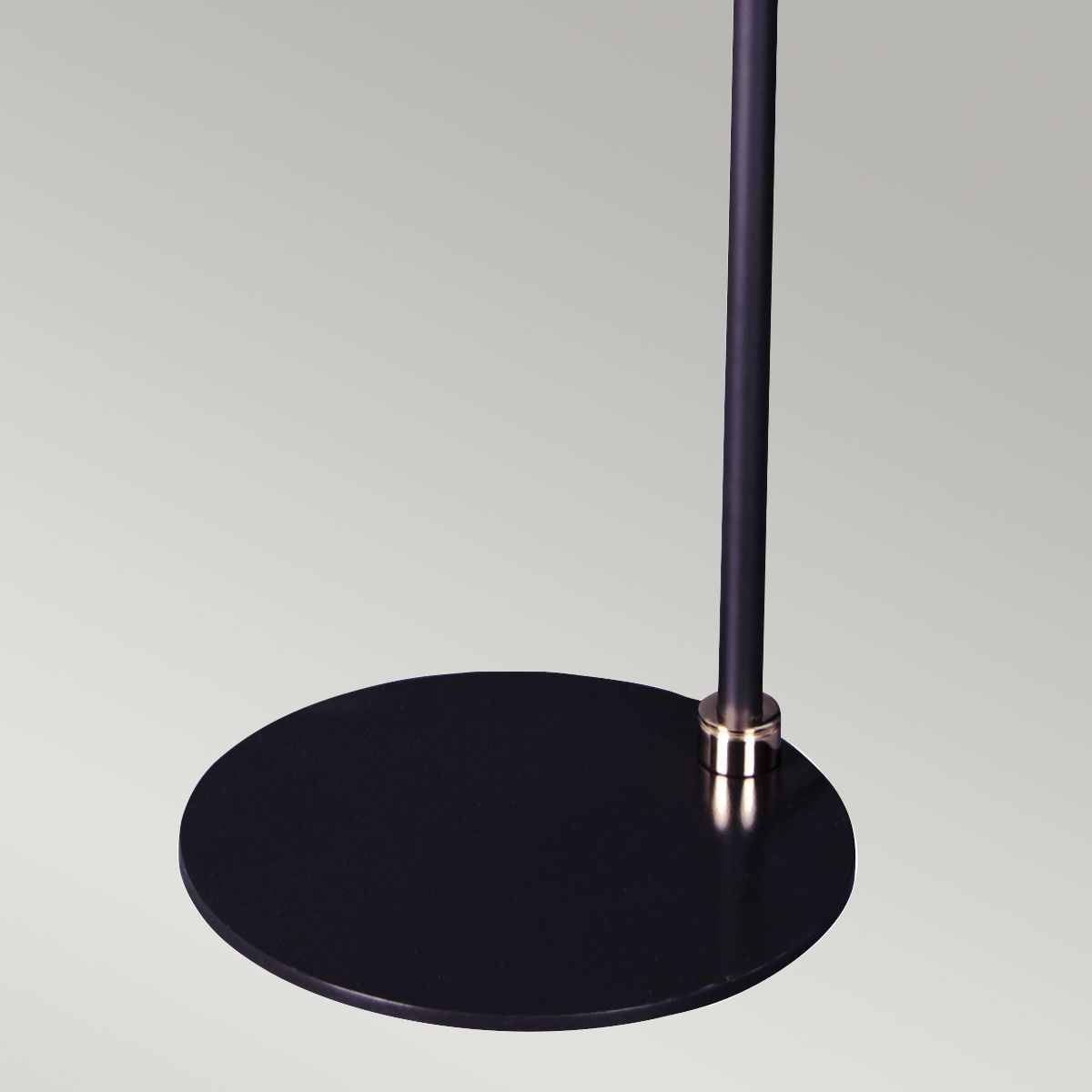 Balance in Light Floor Lamp in Black Polished Nickel with White Shade
