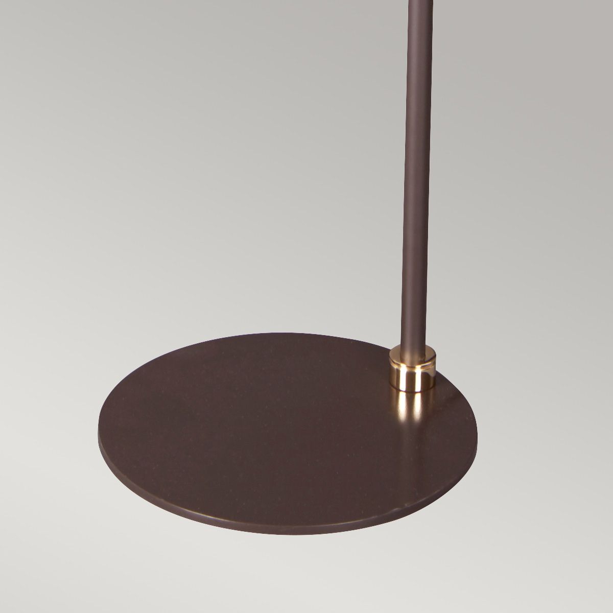 Balance Light Floor Lamp in Brown/Polished Brass with Brown Shade
