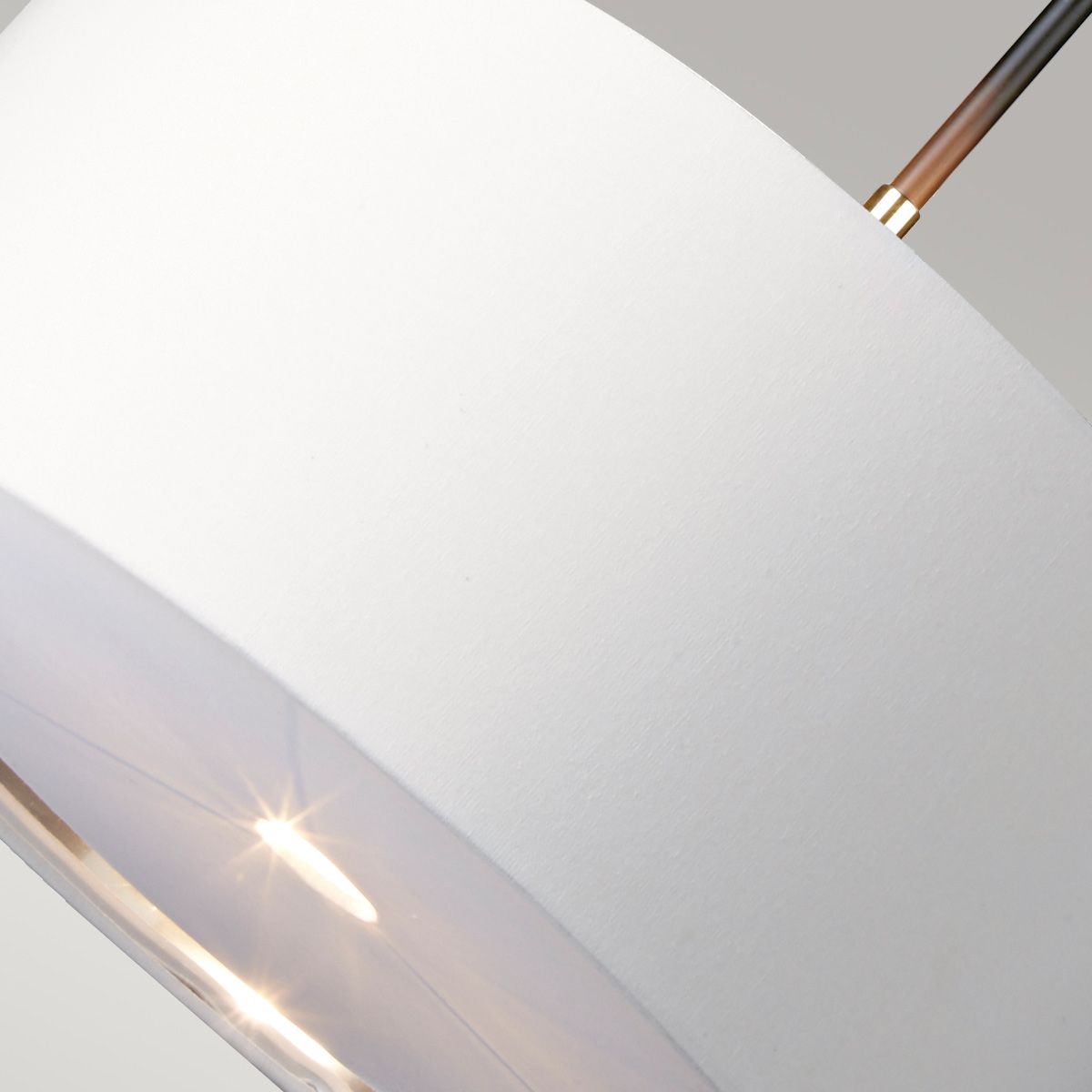 Balance Light Pendant in Black Polished Nickel with White Shade