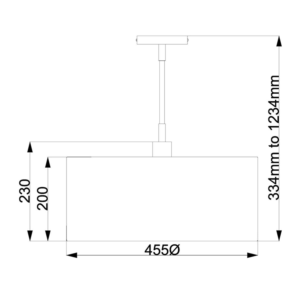 Balance Light Pendant in Black Polished Nickel with White Shade