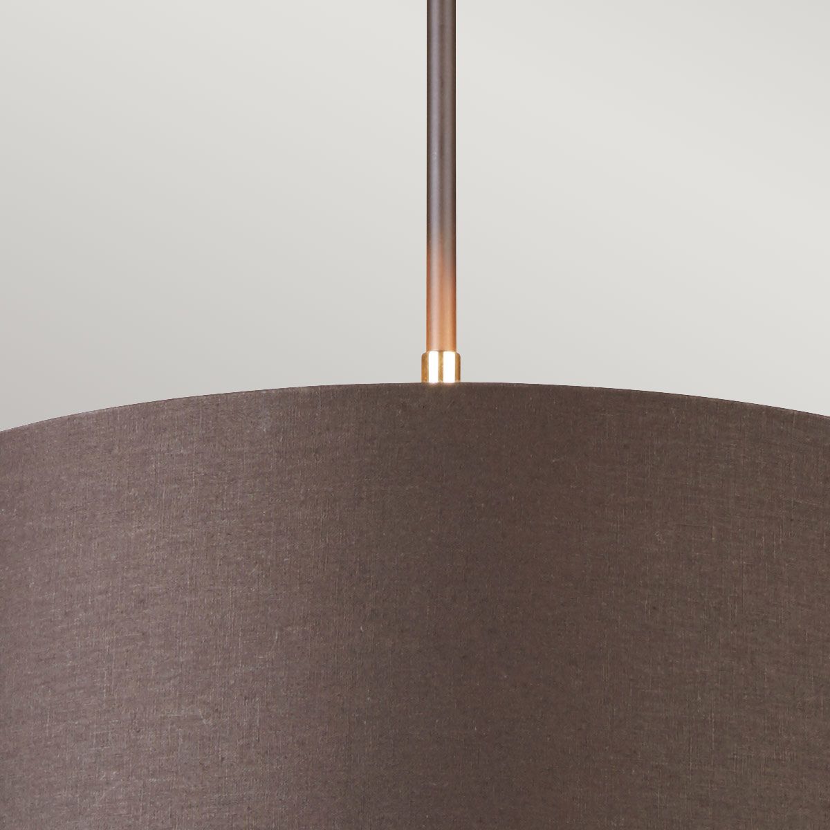 Balance In Light Pendant In Brown Polished Brass with Brown Shade