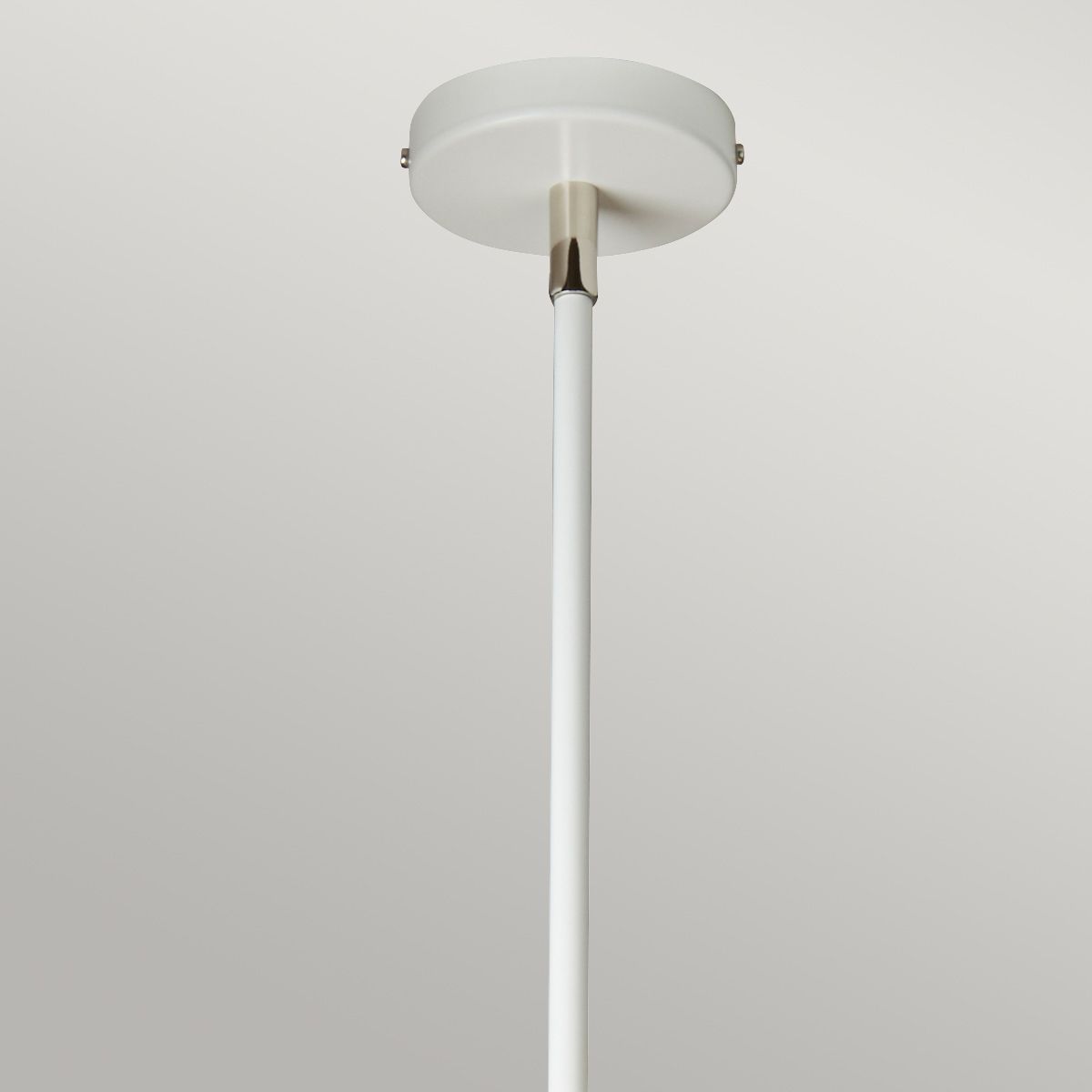 Balance Light Pendant in White/Polished Nickel with White Shade