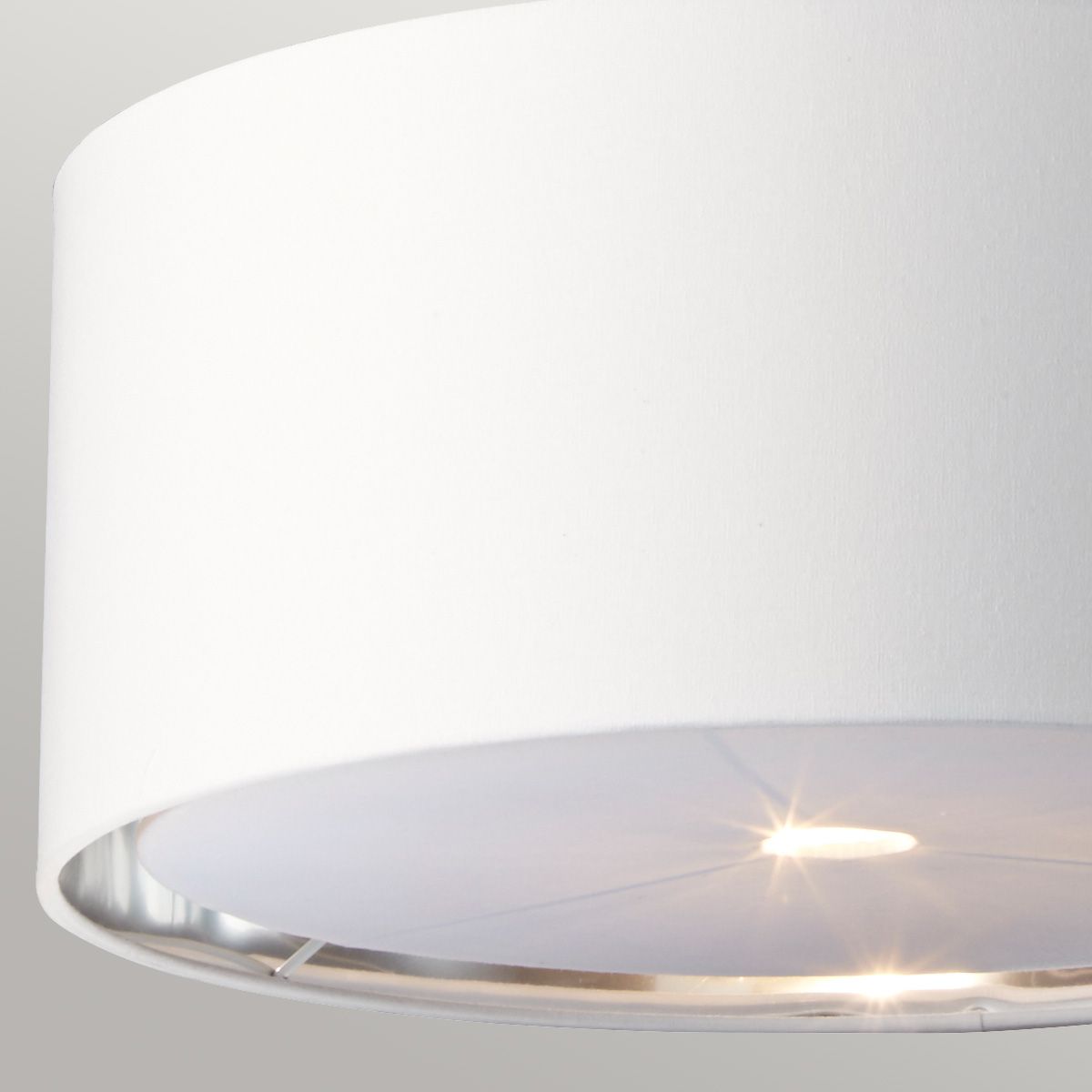 Balance Light Pendant in White/Polished Nickel with White Shade