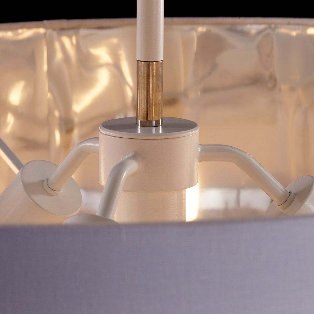 Balance Light Pendant in White/Polished Nickel with White Shade