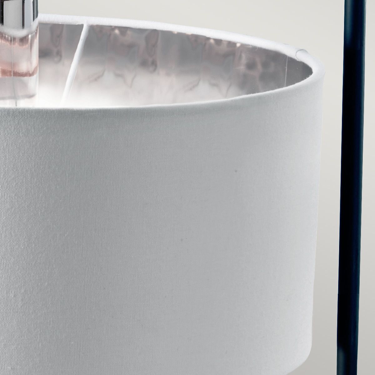 Balance Light Table Lamp in Black Polished Nickel with White Shade