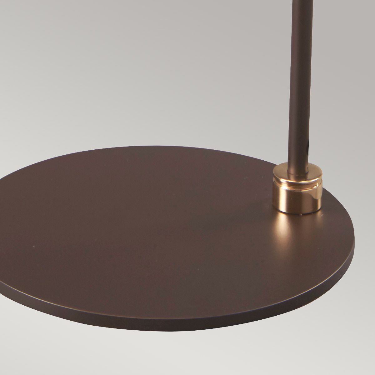 Balance Light Table Lamp in Brown/Polished Brass with Brown Shade