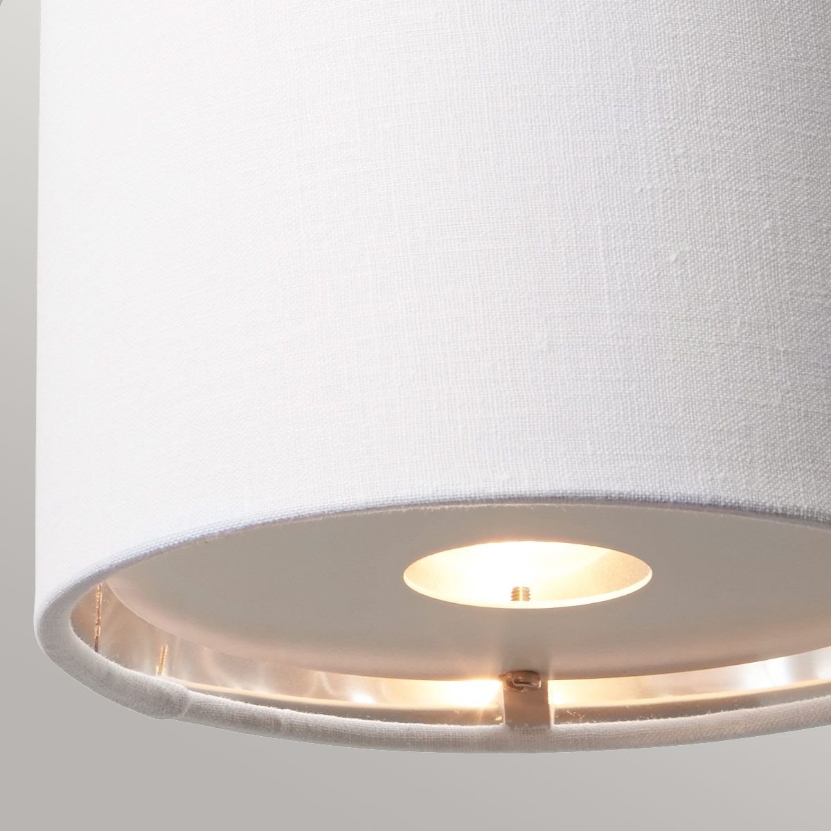 Balance Light Wall Light in White Polished Nickel with White Shade