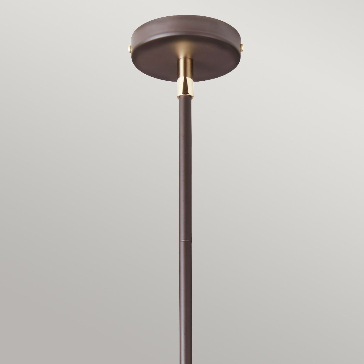 Balance Light Chandelier in Brown/Polished Brass with Brown Shade