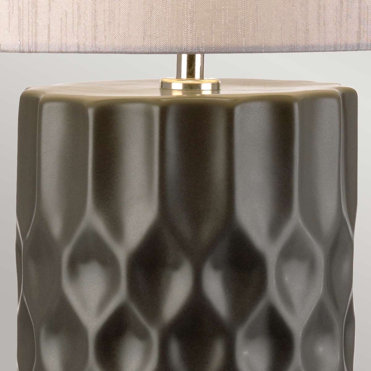 Barbican Light Table Lamp in Graphite with Silver Shade
