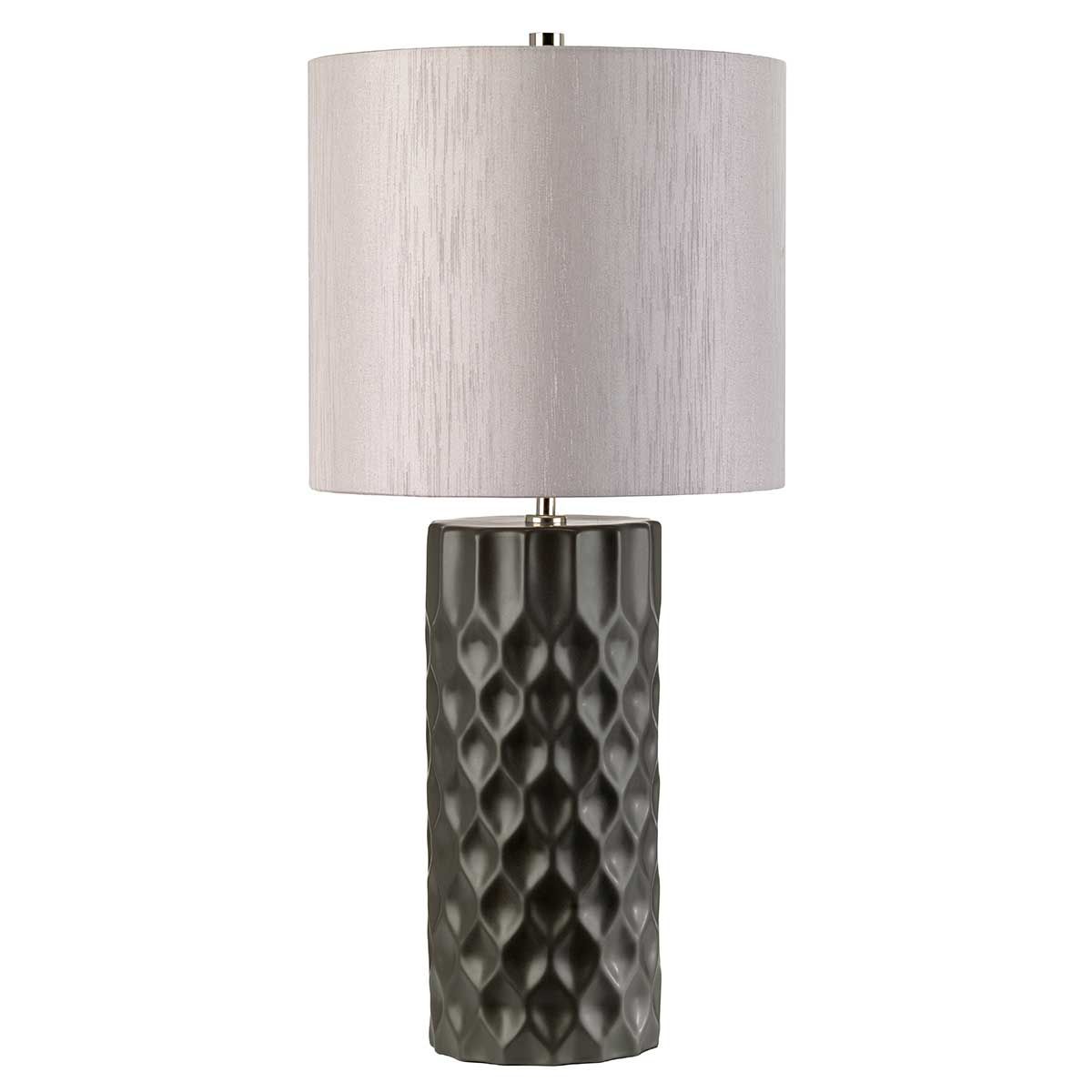 Barbican Light Table Lamp in Graphite with Silver Shade