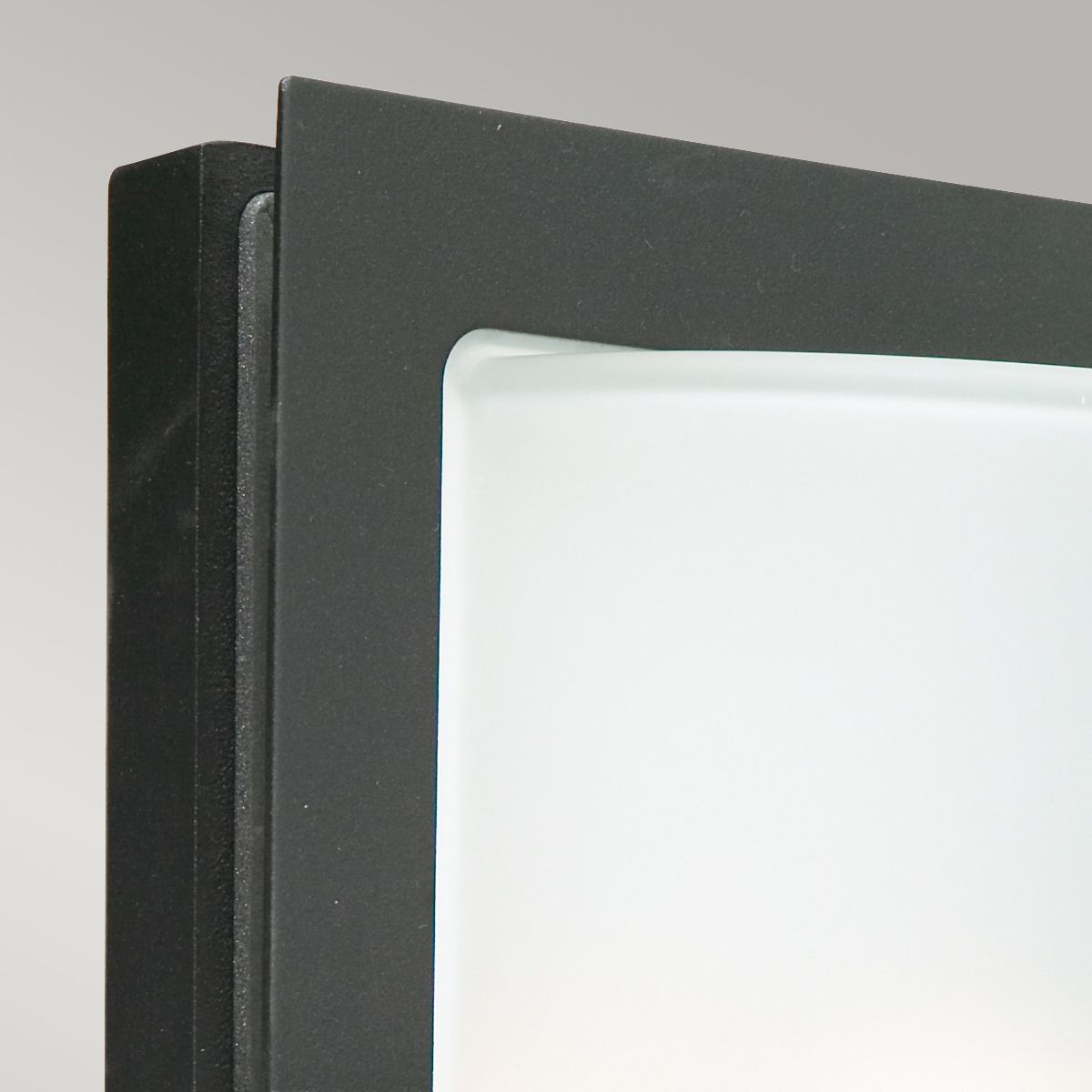 Basel Light Wall Lantern in Black With Frosted Glass