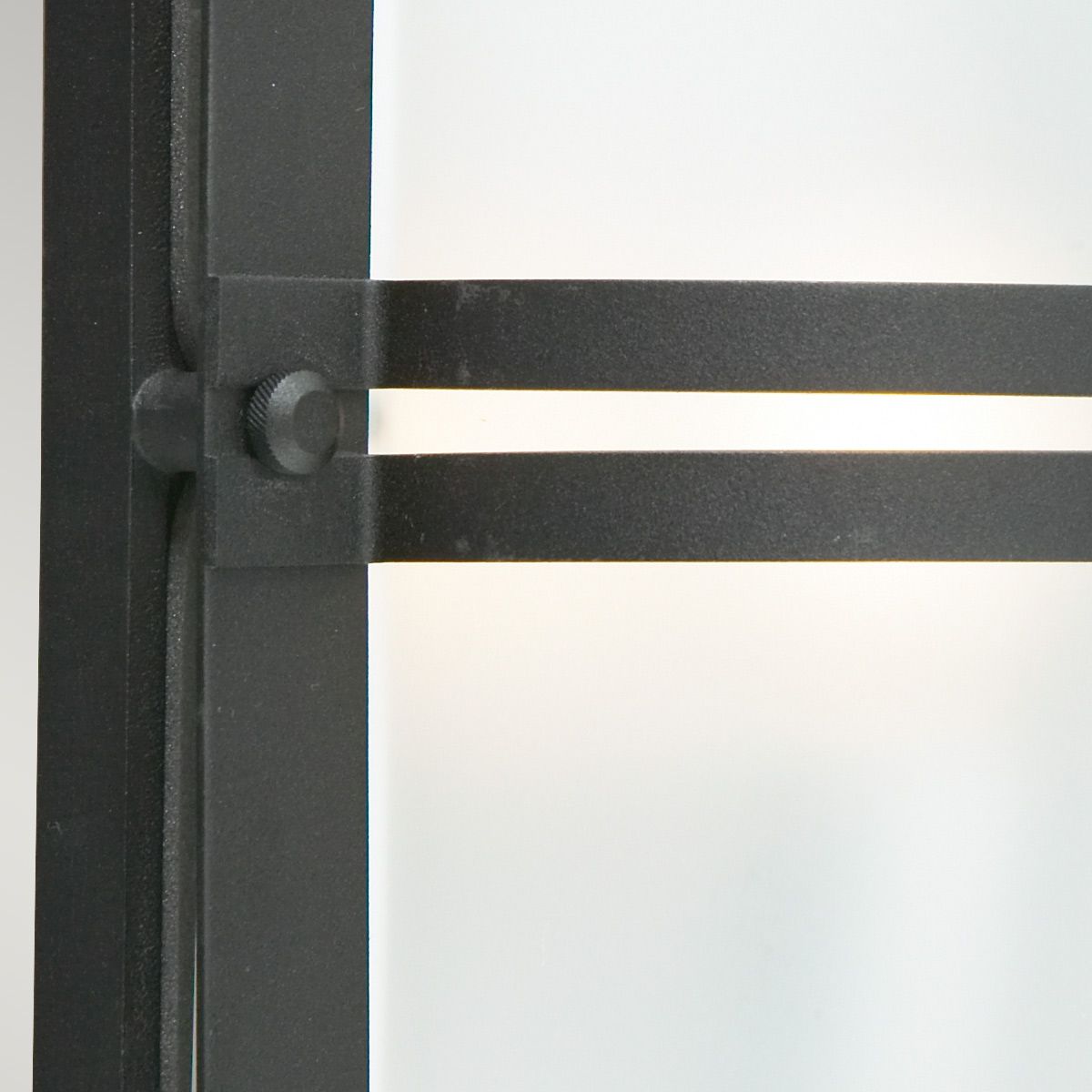Basel Light Wall Lantern in Black With Frosted Glass
