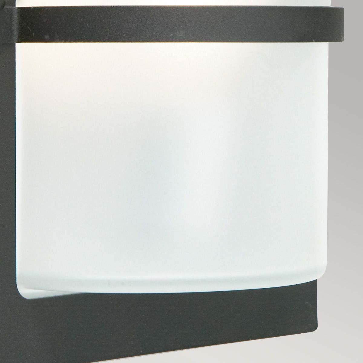 Basel Light Wall Lantern in Black With Frosted Glass
