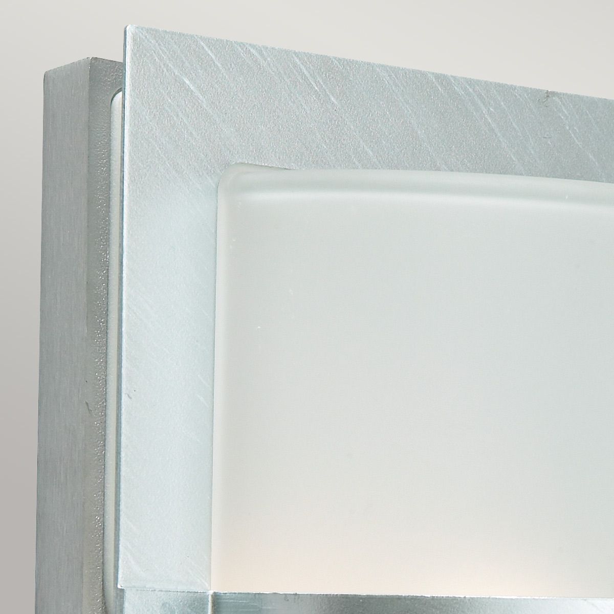 Basel Light Wall Lantern in Galvanised With Frosted Glass