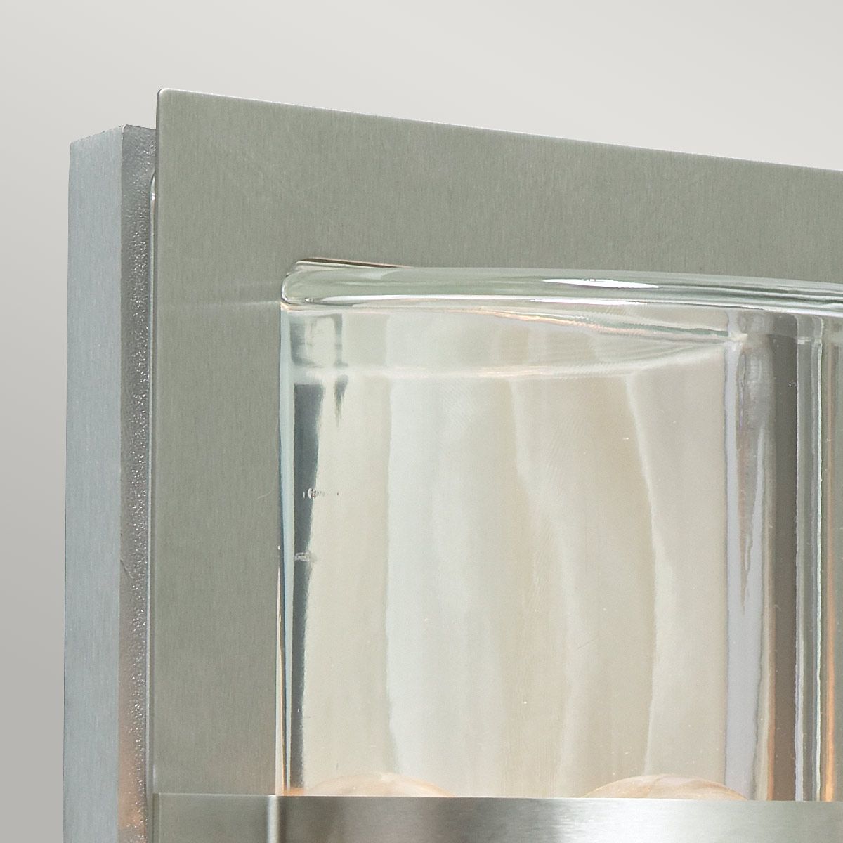 Basel Light Wall Lantern in Stainless Steel With Clear Glass